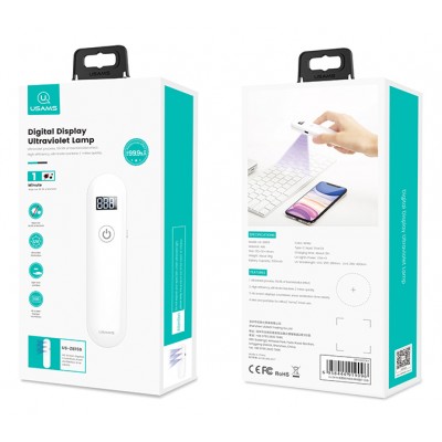 ​​USAMS UV Αποστειρωτής ultra mini US-ZB159, με οθόνη & μπαταρία, λευκός