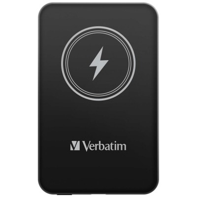 Verbatim Charge 'n' Go Magnetic Wireless Power Bank 5000 mAh Black