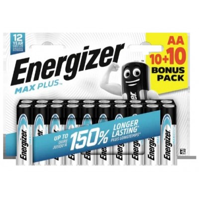 Μπαταρία Αλκαλική Energizer Max Plus LR6 size AA 1.5V Τεμ. 20