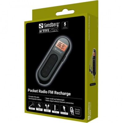 Sandberg Pocket Radio FM Recharge (421-01)