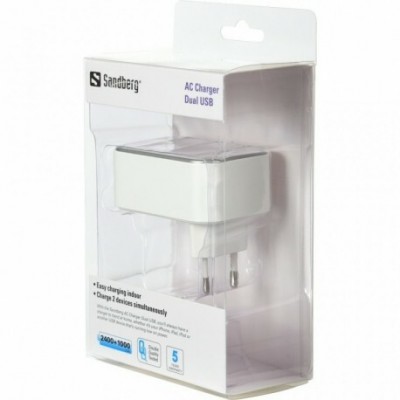 Sandberg AC Charger Dual USB 2.41A EU (440-57)