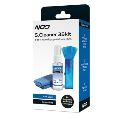 NOD S.CLEANER 35KIT 3-σε-1 σετ καθαρισμού οθονών, 35ml.