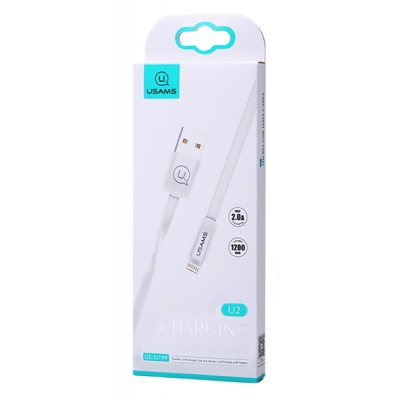 USAMS καλώδιο USB σε Lightning US-SJ199, 2A, 1.2m, λευκό