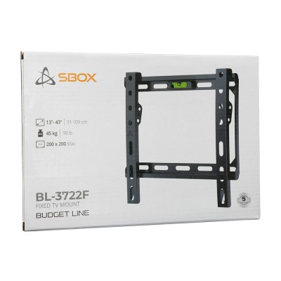 SBOX WALL MOUNT BUDGET 13-43' MAX VESA 200x200 SBOX WALL MOUNT BUDGET 13-43' MAX VESA 200x200
