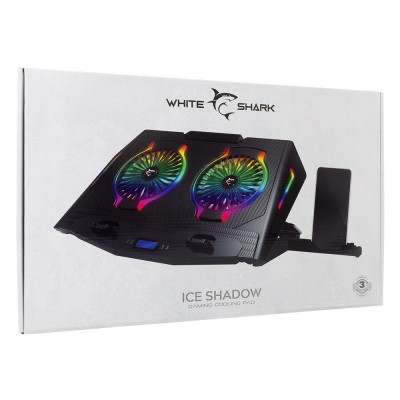 WHITE SHARK COOLING PAD GCP-10 2 FANS RGB WHITE SHARK COOLING PAD GCP-10 2 FANS RGB