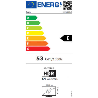 TESLA LED TV 50E655BUS 50