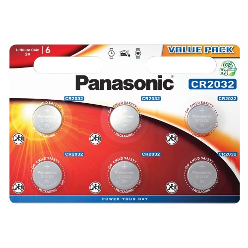 PANASONIC μπαταρία λιθίου, CR2032, 3V (1τμχ)