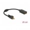 DELOCK ADAPTER MINI D.P. M / D.P. F 0.25M 62638