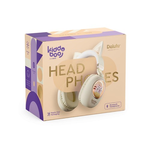 Kiddoboo Delulu Bluetooth Headphones Gold (KBKID5GLD)
