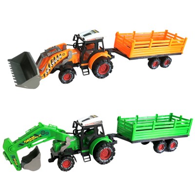 Τρακτέρ-Εκσκαφέας Friction & Ρυμούλκα 57x13x13cm ToyMarkt 902132