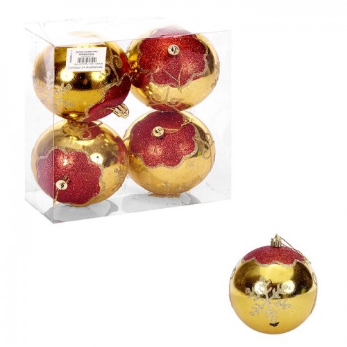 Μπάλα Νιφάδες πακ=4τεμ φ10 ø10cm Xmasfest 1132303