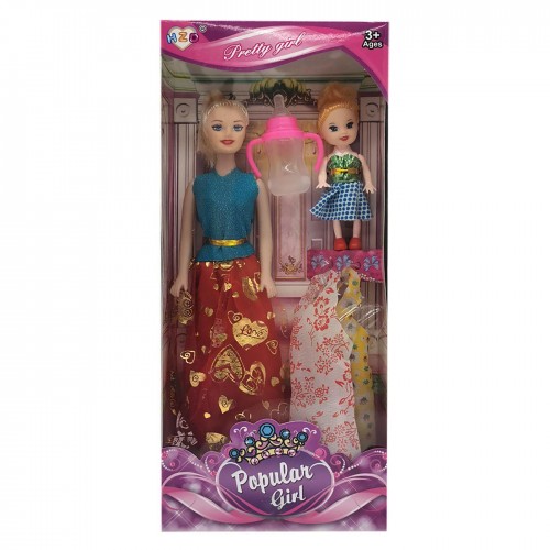 Κούκλα Popular Girl & Κουκλάκι & Φορέματα 32x14x5cm ToyMarkt 922071