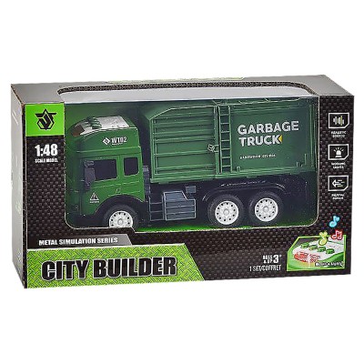 Die Cast Friction Σκουπιδιάρικο με φως + ήχο 27x15x10cm ToyMarkt 902244