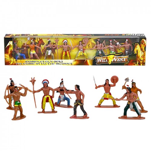 8 Ινδιάνοι σε Μακρόστενο Κουτί 39x8x3cm ToyMarkt 913270