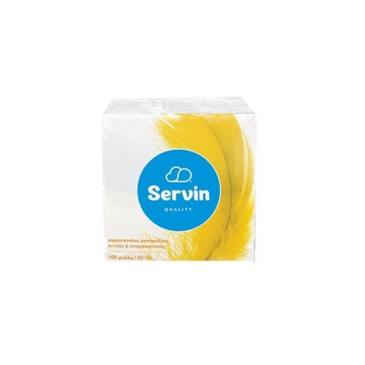 Χαρτοπετσέτες πακ=50τεμ 30x30cm  76,5gr Servin SERV053