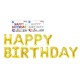 Φουσκωτό Μεταλλιζέ Happy Birthday Ύψος γραμμάτων=41cm Homie 116791