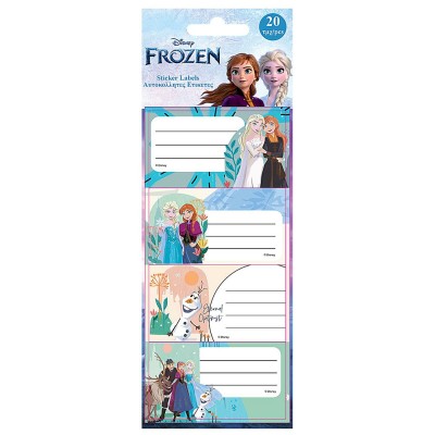 Ετικέτες Frozen σετ=5 Φύλλα 20 Ετικέτες  Disney