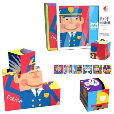 Κύβοι 9 Τεμ,6 σε 1, Επαγγέλματα 26x20x7cm ToyMarkt 95439 Κύβοι 9 Τεμ,6 σε 1, Επαγγέλματα 26x20x7cm ToyMarkt 95439