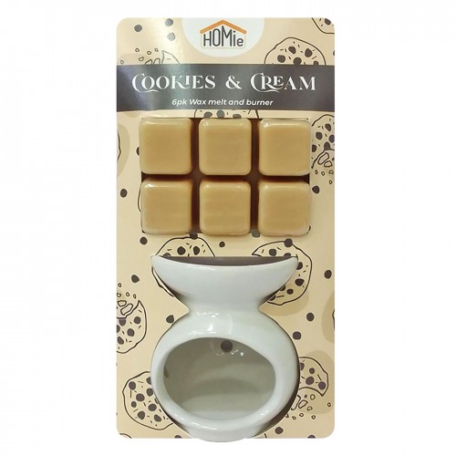 Βάση με Αρωματικό wax Melt Cookies & Cream 6 Κύβοι  Homie 423058