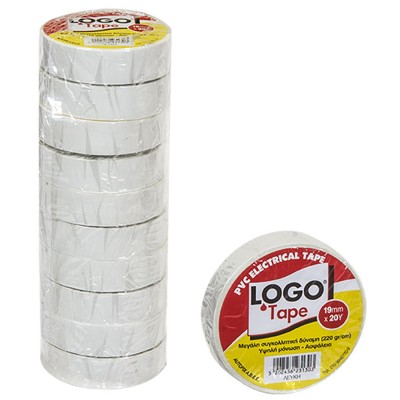 Μονωτική Ταινία Logo Λευκή 19mm x 18,3m Logo 65ΔΕ800 Μονωτική Ταινία Logo Λευκή 19mm x 18,3m Logo 65ΔΕ800