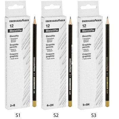 Μολύβι Μαύρο Extra Νο2=β, No4=2h, Νο5=5h πακ=12τεμ  Faber 511101, 511112, 511115