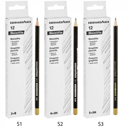 Μολύβι Μαύρο Extra Νο2=β, No4=2h, Νο5=5h πακ=12τεμ  Faber 511101, 511112, 511115