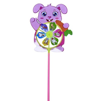Ανεμόμυλος Λαγός ροζ Φ25x55cm ToyMarkt 913569