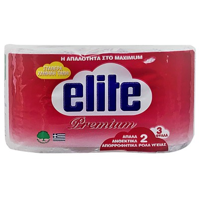 Χαρτί Υγείας Premium Elite πακ=2 Ρολά 85gr Elite Χαρτί Υγείας Premium Elite πακ=2 Ρολά 85gr Elite