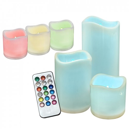 Κεριά LED σετ 3 τεμ με Control 15x ø7,5cm, 11,5x ø7,5cm, 7,5x ø7,5cm Homie 57511
