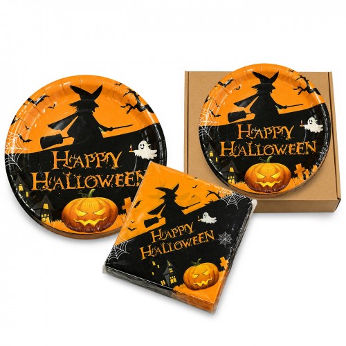 Σετ Πάρτυ Halloween με Πιατάκια, Χαρτοπετσέτες  Carnavalista 232844