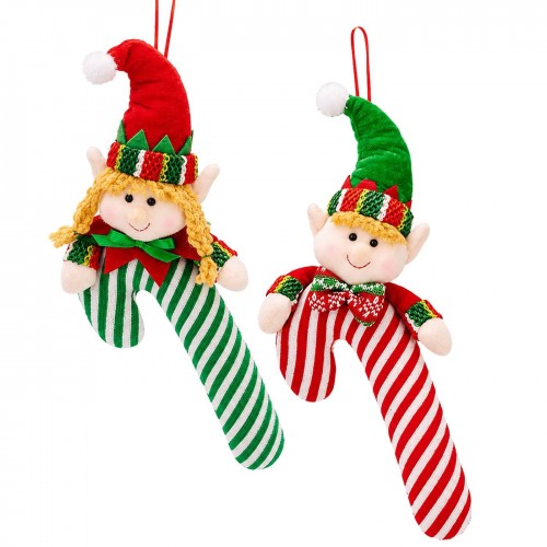 Φιγούρα Πάνινη Xmas με Μπαστούνι σε Καρτέλα 28cm Xmasfest 1134209