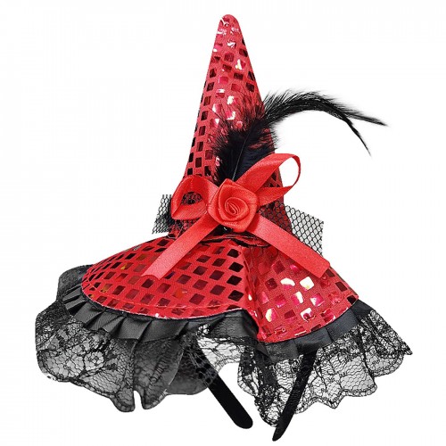 Στέκα Καπέλο Μάγισσας με Πούλιες 26x20cm Carnavalista 232473
