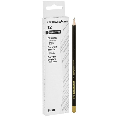 Μολύβι Μαύρο Extra Νο2=β, No4=2h, Νο5=5h πακ=12τεμ  Faber 511101, 511112, 511115