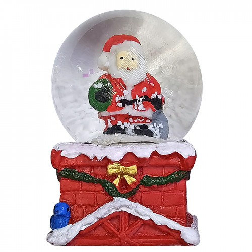 Χιονόμπαλα Άγιος Τετράγωνη Βάση ø4,5cm ø4,5x6,5cm Xmasfest 1133707