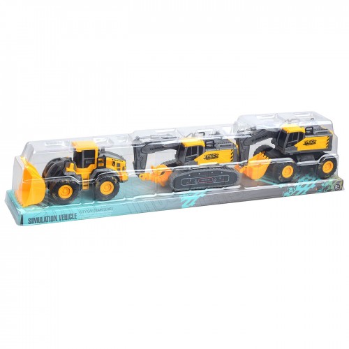 Δομικά Οχήματα Friction 3 τεμ 57x11x10cm ToyMarkt 902377