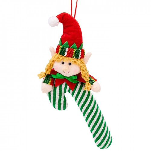 Φιγούρα Πάνινη Xmas με Μπαστούνι σε Καρτέλα 28cm Xmasfest 1134209